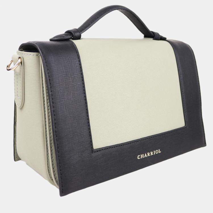 Pre Owned Charriol Light grey Leather Marina Crossbody