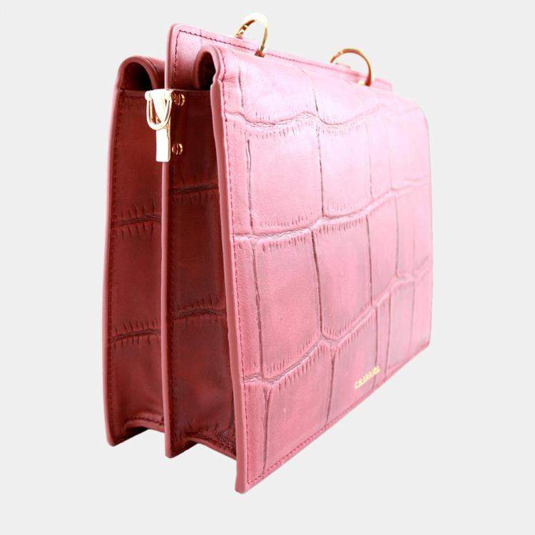Pre Owned Charriol Bordeaux Leather Passion Handbag