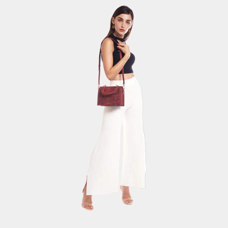 Pre Owned Charriol Bordeaux Leather Passion Handbag