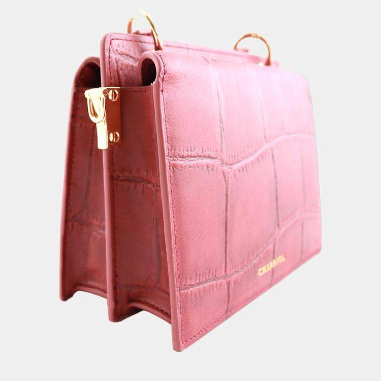 Pre Owned Charriol Bordeaux Leather Passion Handbag
