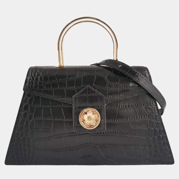 Pre Owned Charriol Black Leather Laetitia Crossbody
