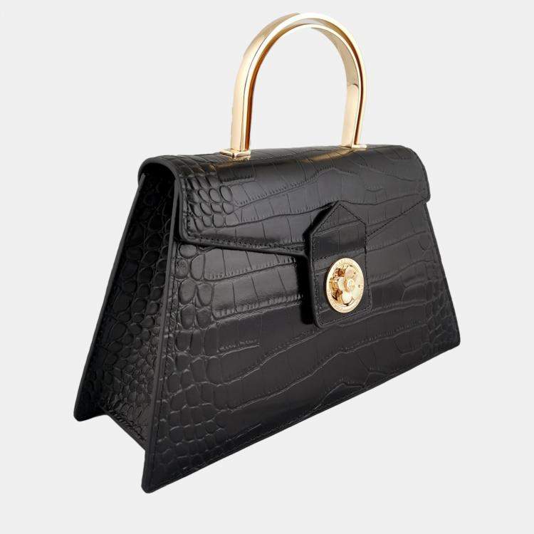 Pre Owned Charriol Black Leather Laetitia Crossbody