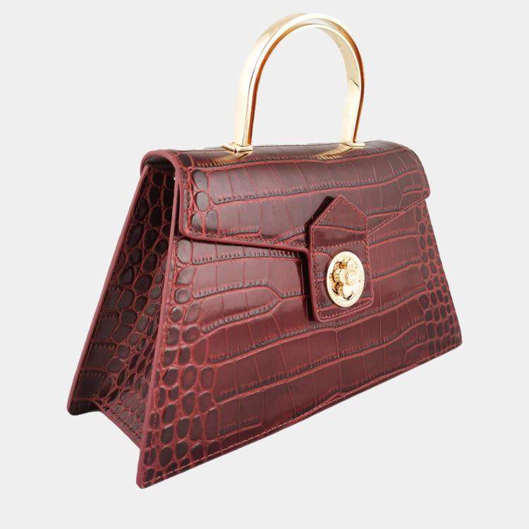Pre Owned Charriol Bordeaux Leather Laetitia Crossbody
