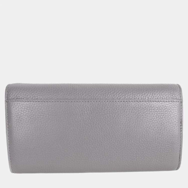 Pre Owned Charriol Grey Leather  Wallet