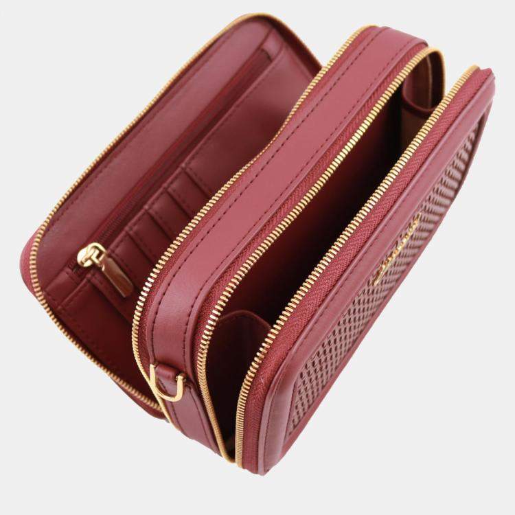 Pre Owned Charriol Burgundy Leather Christina Wallet