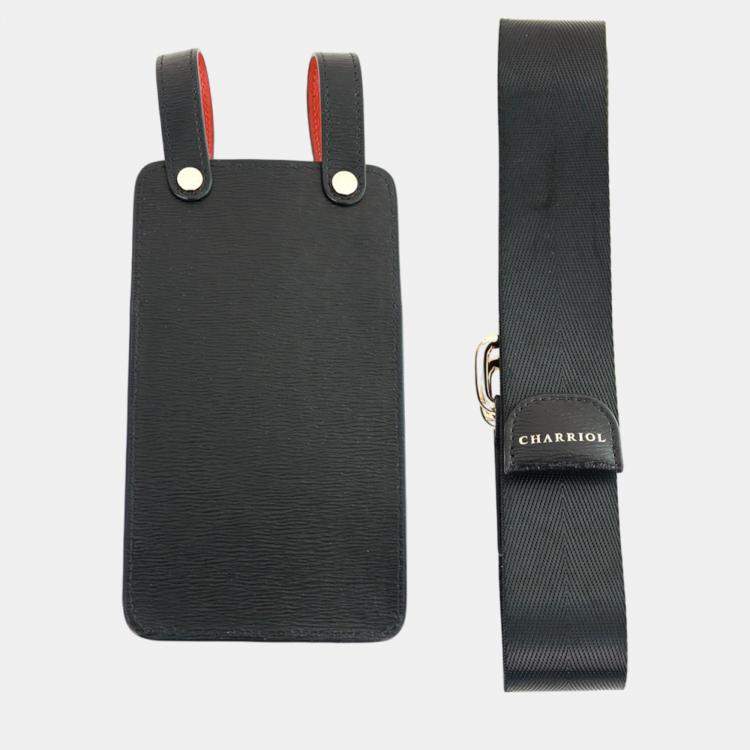 Pre Owned Charriol Black / Orange Leather  Mobile Accessories