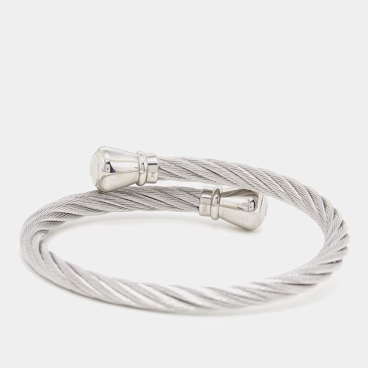 Pre Owned Charriol Silver Twisted Cable Celtic Bracelet