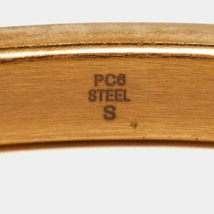 Pre Owned Charriol Gold Tone Two Twisted Cable Forever Thin Bangle S