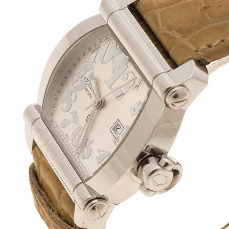 Pre Owned Charriol Silver Stainless Steel Actor Women's Wristwatch 35 mm