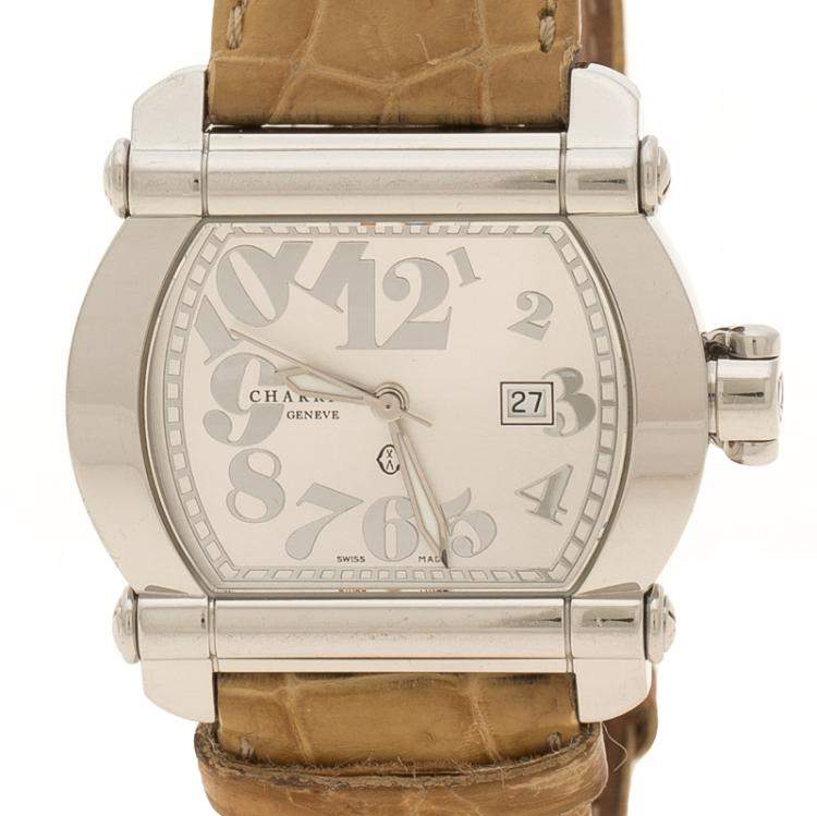 Pre Owned Charriol Silver Stainless Steel Actor Women's Wristwatch 35 mm