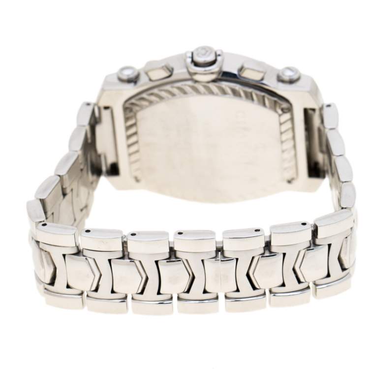 Pre Owned Charriol Blue Mother of Pearl Stainless Steel 060T.100.711 Women's Wristwatch 35 mm