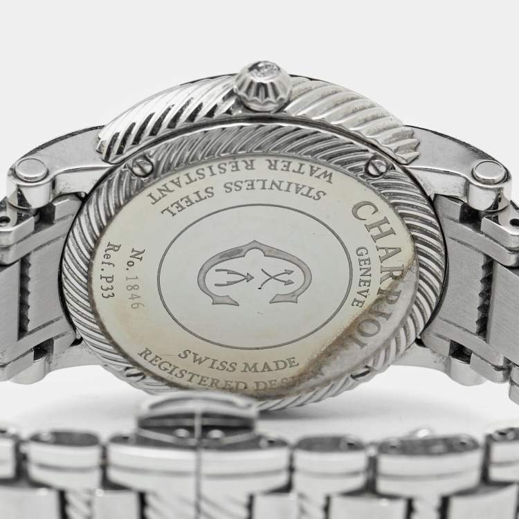 Pre Owned Charriol Silver Stainless Steel Parisii P33 Women's Wristwatch 33MM