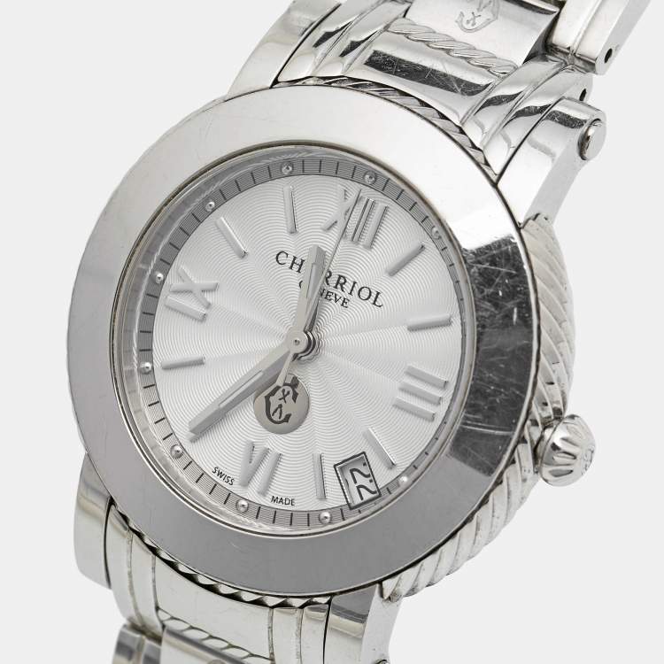 Pre Owned Charriol Silver Stainless Steel Parisii P33 Women's Wristwatch 33MM