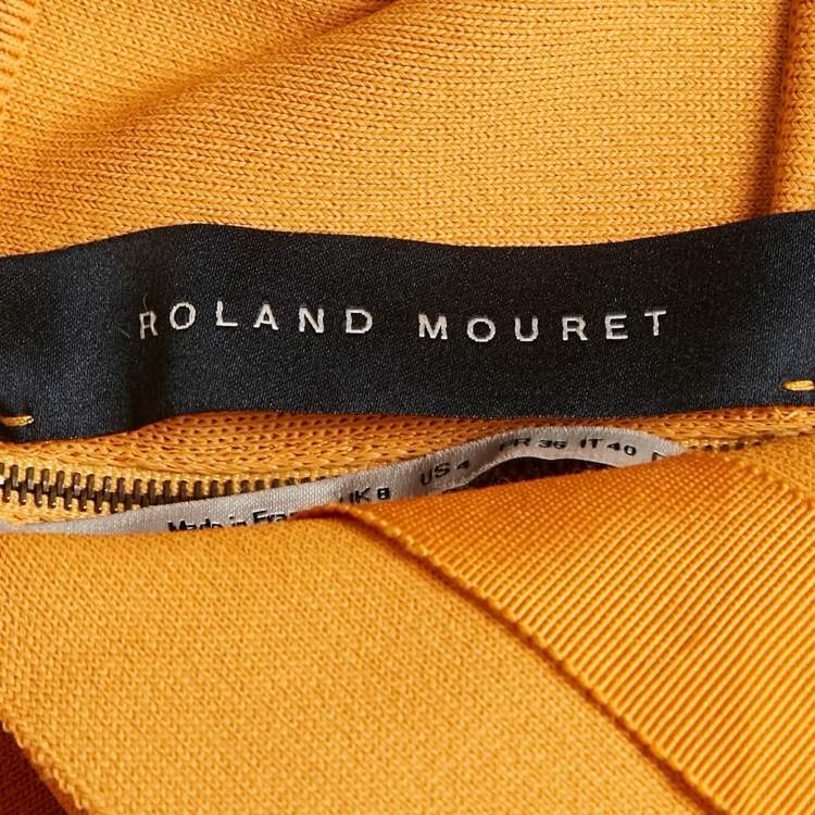 مملوكة مسبقًا Roland Mouret Coral Orange Jersey Bodycon Mini Dress S