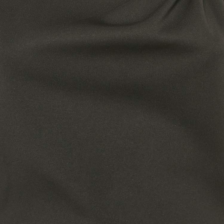 Pre Owned Chats By C.Dam Black Jersey Cut-Out Detail Midi Dress S