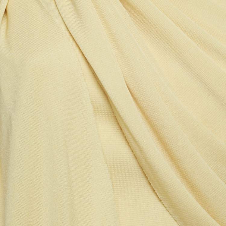 Pre Owned Chats by c.dam Yellow Jersey Asymmetric Eileen Dress S