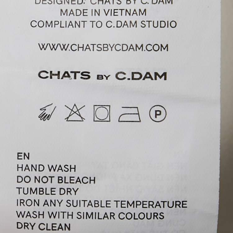 Pre Owned Chats By C.Dam White Jersey and Crepe Off-Shoulder Long Dress S