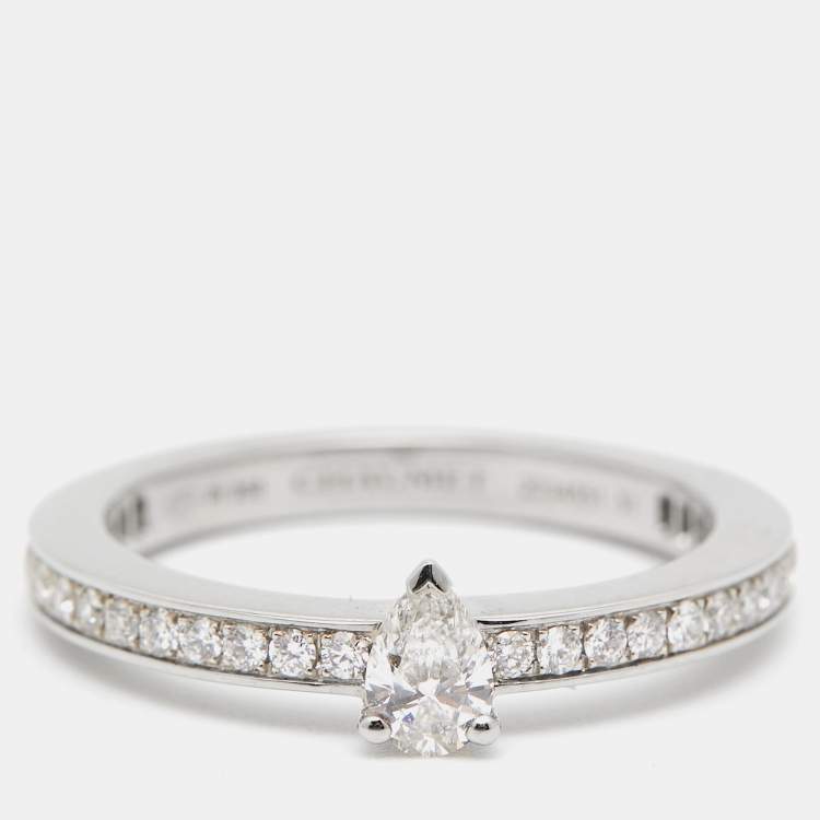 Pre Owned Chaumet Triomphe de Chaumet Diamond Platinum Ring Size 51