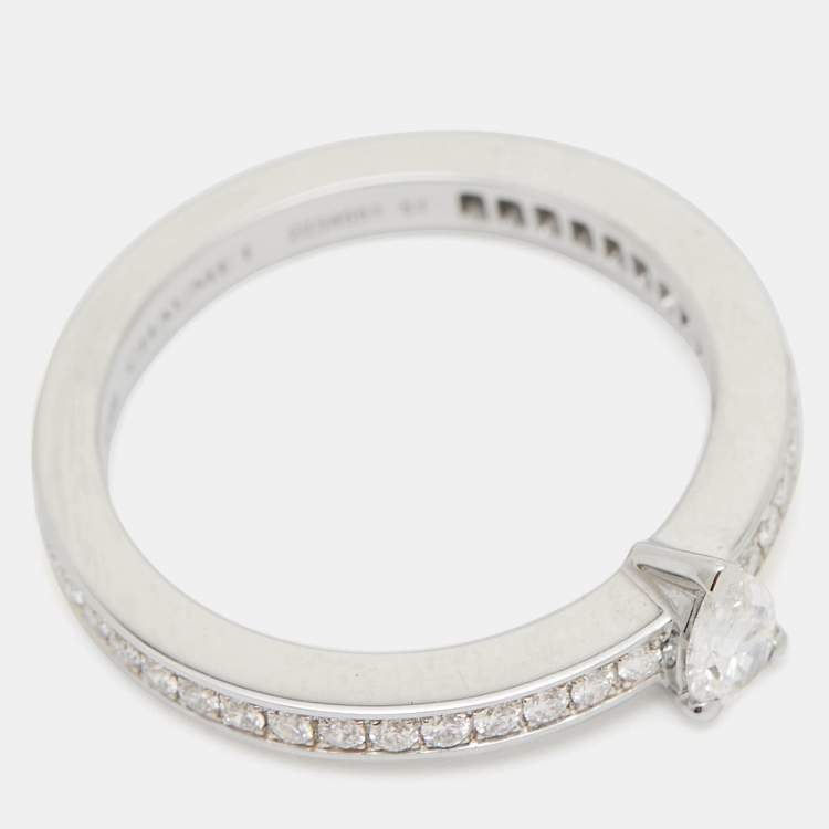 Pre Owned Chaumet Triomphe de Chaumet Diamond Platinum Ring Size 51