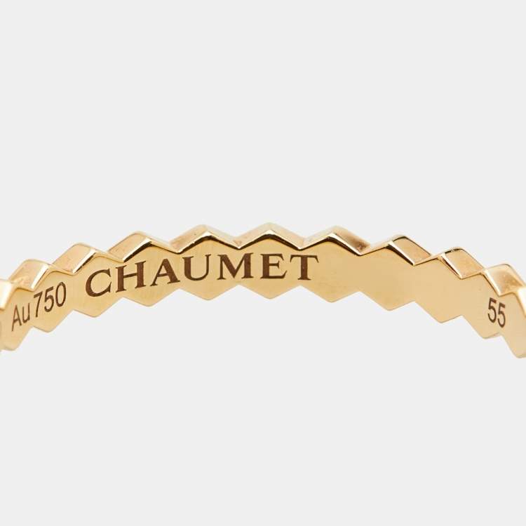 Pre Owned Chaumet Bee My Love 18k Yellow Gold Ring Size 55
