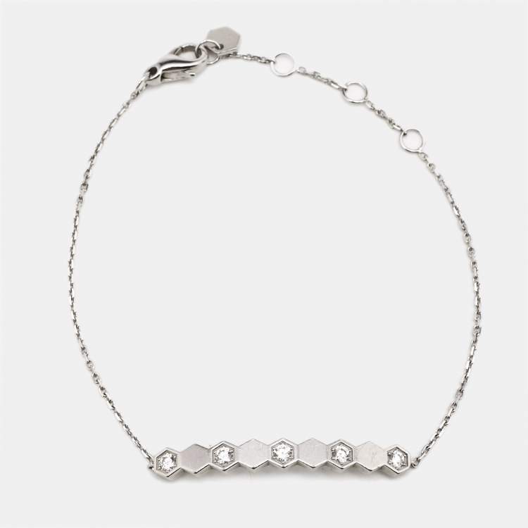 Pre Owned Chaumet Bee My Love Diamond 18k White Gold Bracelet