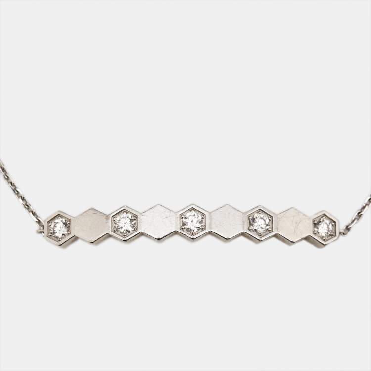 Pre Owned Chaumet Bee My Love Diamond 18k White Gold Bracelet