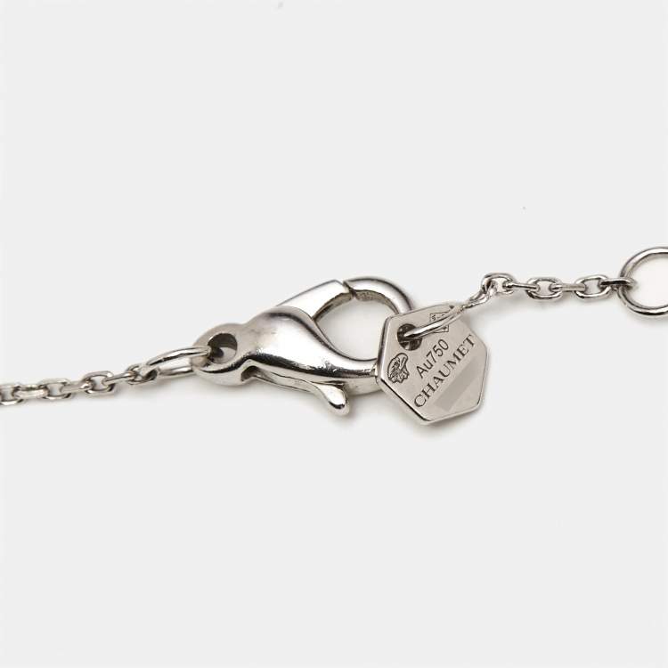 Pre Owned Chaumet Bee My Love Diamond 18k White Gold Bracelet