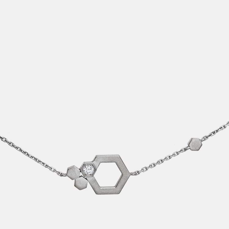 Pre Owned Chaumet Bee My Love Diamond 18k White Gold Bracelet