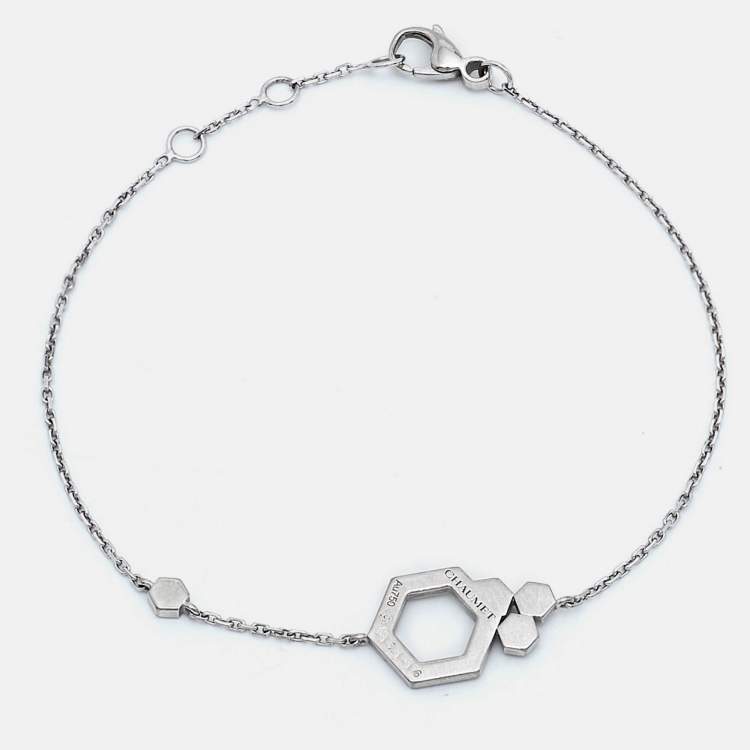 Pre Owned Chaumet Bee My Love Diamond 18k White Gold Bracelet