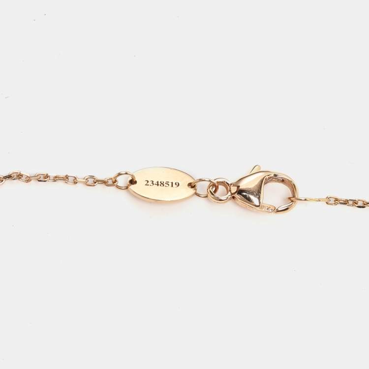 Pre Owned Chaumet Jeux de Liens Malachite Diamonds 18k Rose Gold Bracelet