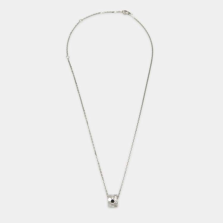 Pre Owned Chaumet Bee de Chaumet Diamonds 18k White Gold Neckalce