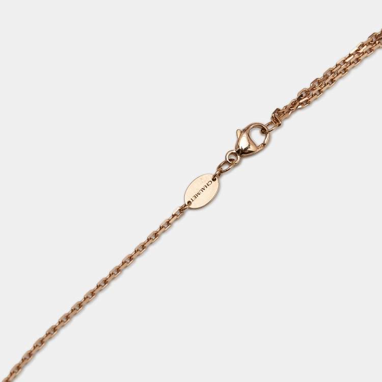 Pre Owned Chaumet Jeux de Liens Lapis Lazuli Diamonds 18k Rose Gold Necklace