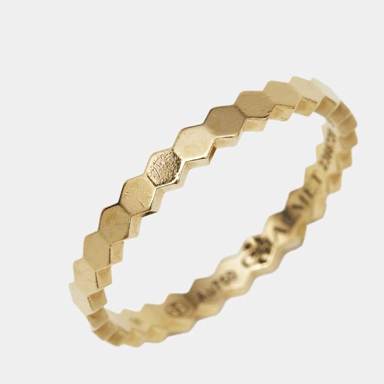 Pre Owned Chaumet Bee My Love 18k Yellow Gold Narrow Band Ring Size 55