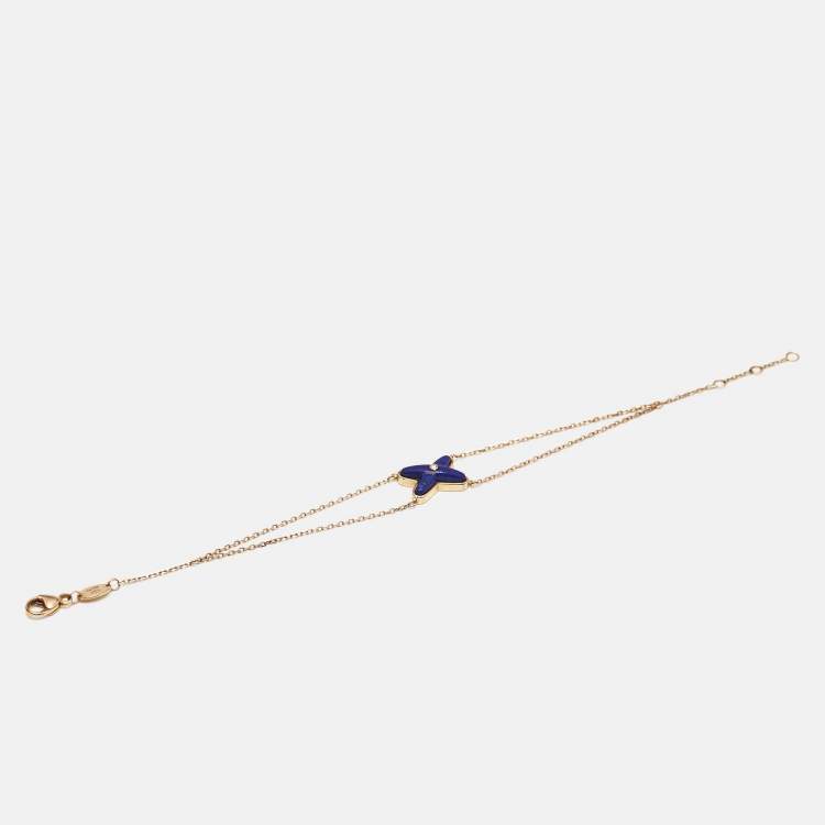 Pre Owned Chaumet Jeux de Liens Lapis Lazuli Diamond 18k Rose Gold Bracelet