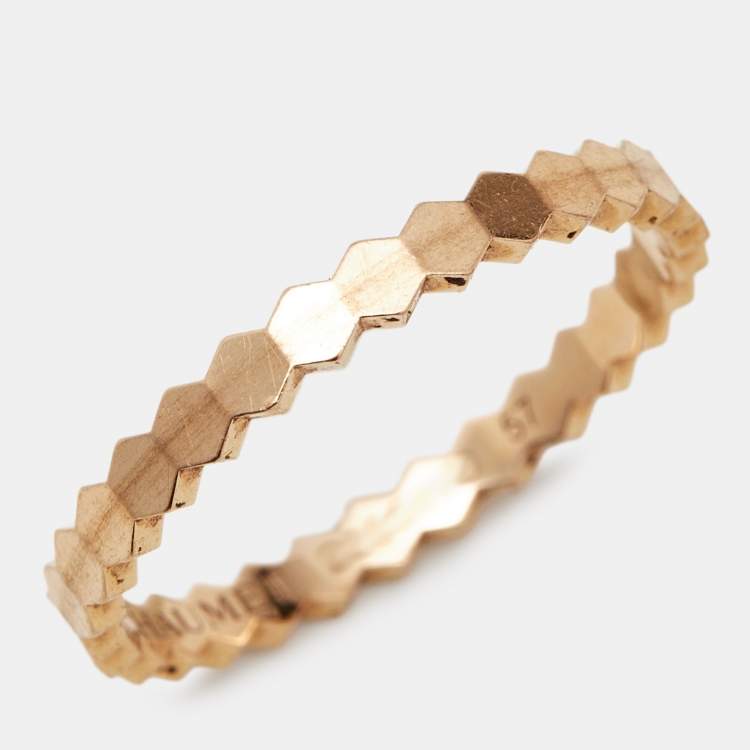 Pre Owned Chaumet Bee My Love 18k Rose Gold Ring Size 57