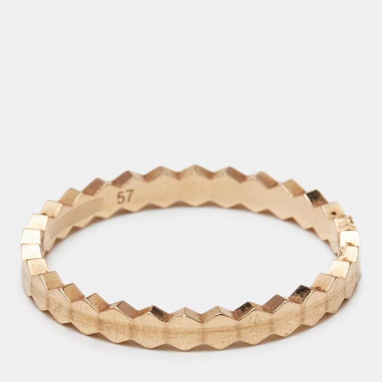 Pre Owned Chaumet Bee My Love 18k Rose Gold Ring Size 57