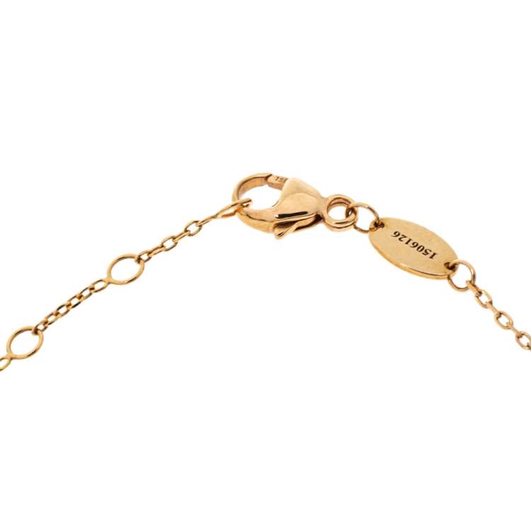 Pre Owned Chaumet Jeux de Liens Diamond Mother of Pearl 18K Rose Gold Bracelet