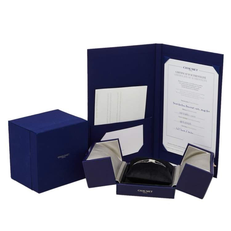 Pre Owned Chaumet Jeux de Liens Diamond Mother of Pearl  18k White Gold Bracelet