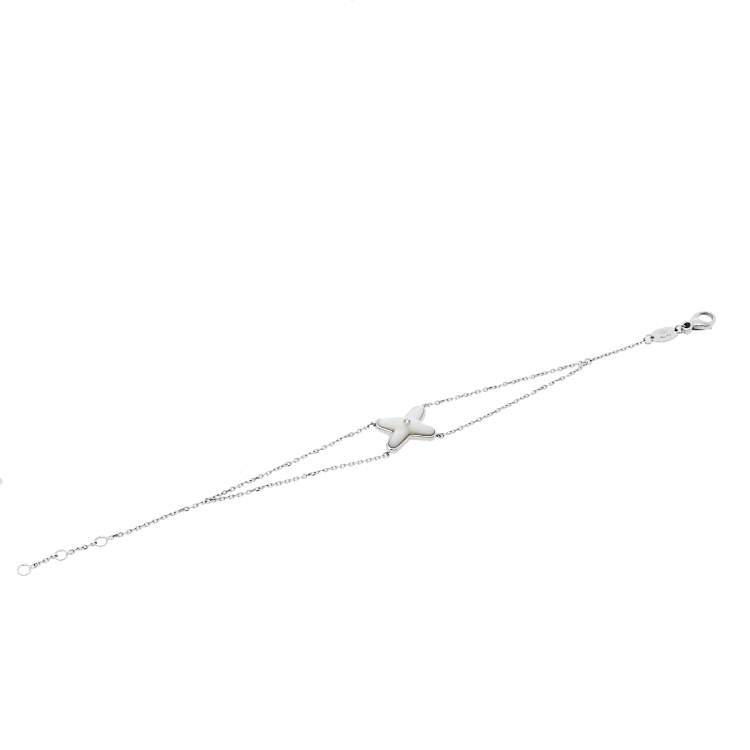 Pre Owned Chaumet Jeux de Liens Diamond Mother of Pearl  18k White Gold Bracelet