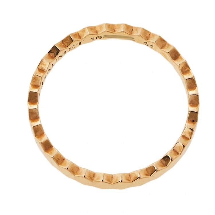 Pre Owned Chaumet Bee My Love Textured 18K Rose Gold Ring Size 51