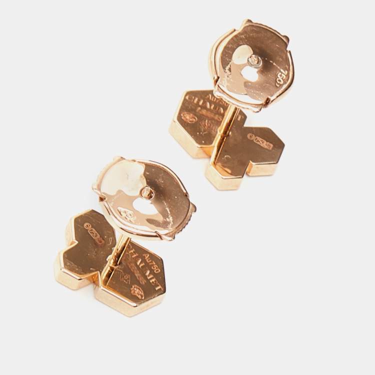 Pre Owned Chaumet Bee My Love Diamond 18k Rose Gold Earrings