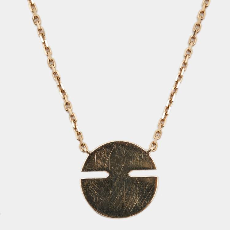 Pre Owned Chaumet Jeux de Liens Harmony Diamond 18k Rose Gold Small ModelNecklace