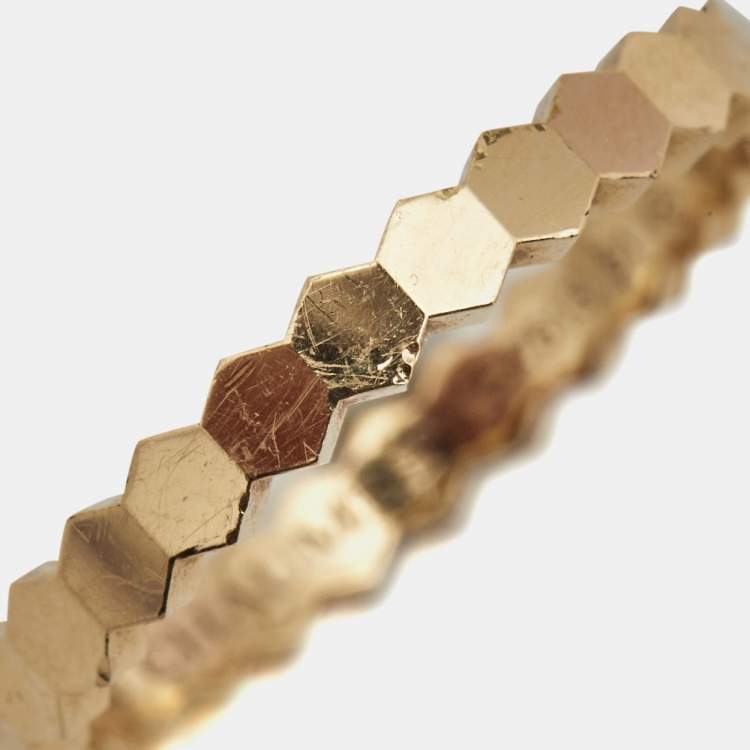 Pre Owned Chaumet Bee My Love 18k Yellow Gold Band Ring Size 51