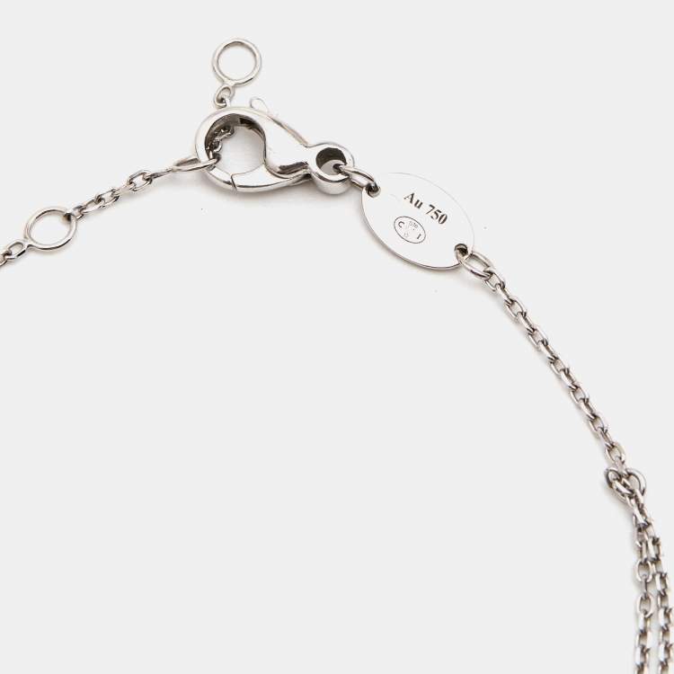 Pre Owned Chaumet Jeux de Liens Mother of Pearl Diamond 18k White Gold Bracelet