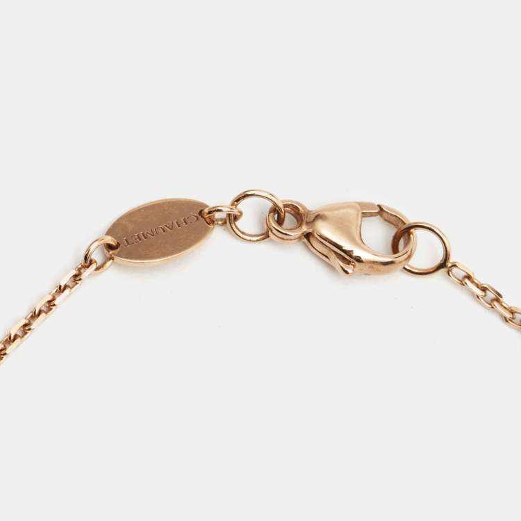 Pre Owned Chaumet Jeux de Liens Harmony Onyx Diamonds 18k Rose Gold Bracelet