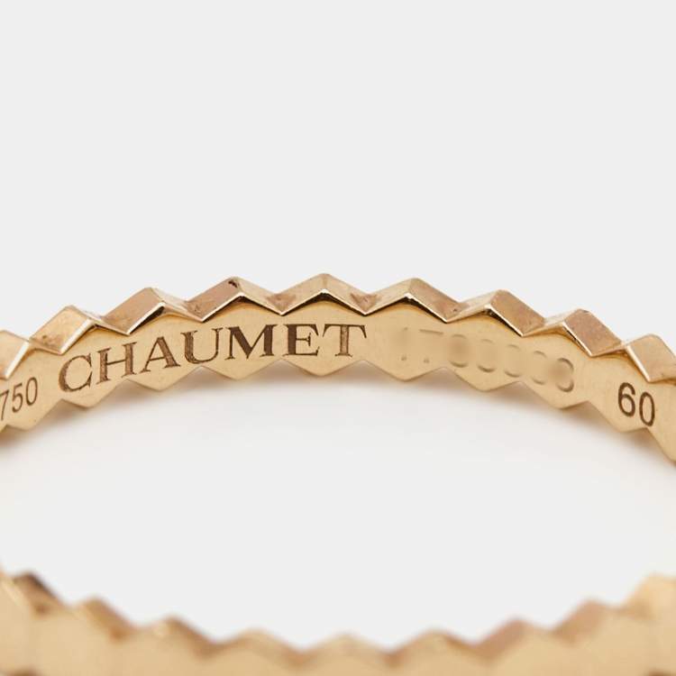 Pre Owned Chaumet Bee My Love 18k Rose Gold Ring Size 60