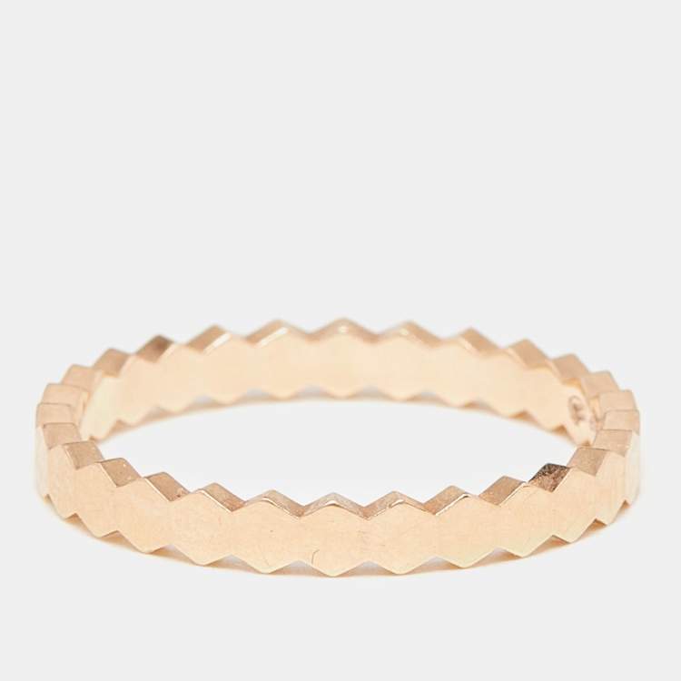 Pre Owned Chaumet Bee My Love 18K Rose Gold Band Ring Size 51