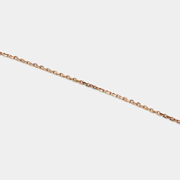 Pre Owned Chaumet Bee My Love Diamond 18K Rose Gold Small Model Pendant Necklace
