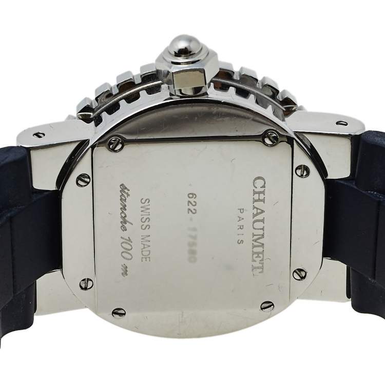 Pre Owned Chaumet Blue Stainless Steel Class One Quartz Women's Wristwatch 33 mm