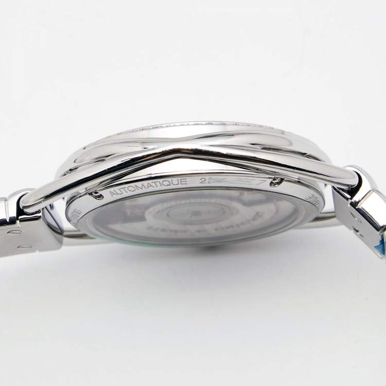 Pre Owned Chaumet Silver Mother Of Pearl Stainless Steel Diamond Montre Liens Lumiere 2214 Women's Wristwatch 34 mm